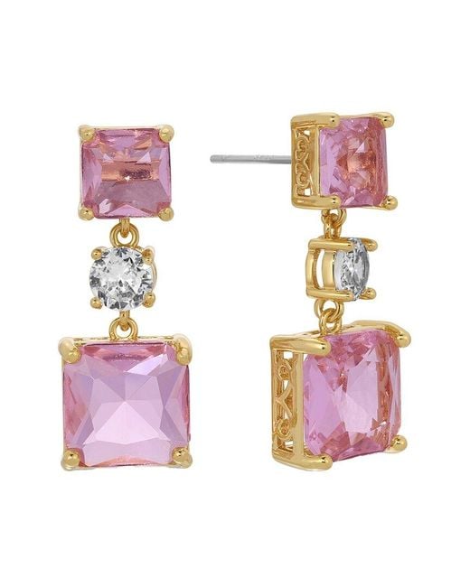 Eye Candy LA Pink Cz Drop Earring