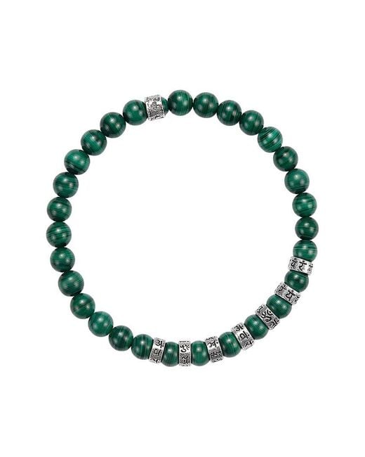 Karma and Luck Green Tiger Eye/ Matte Onyx Bolo Bracelet
