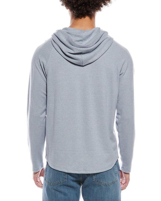 Vince Blue Broken Twill Pullover Hoodie for men