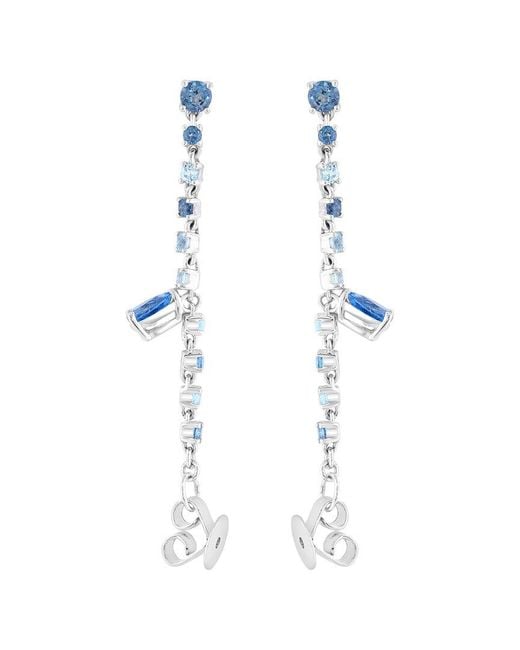 Effy Fine Jewelry White 14K 0.71 Ct. Tw. Gemstone Earrings