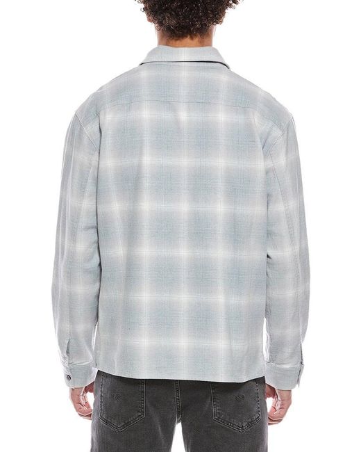 FRAME Gray Frame Plaid Overshirt for men