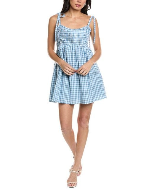 Seraphin Blue Sleeveless Mini Dress