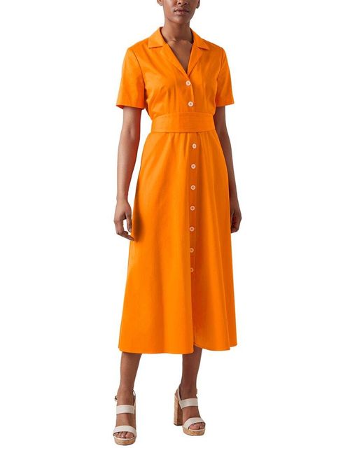 L.K.Bennett Orange Joplin Dress