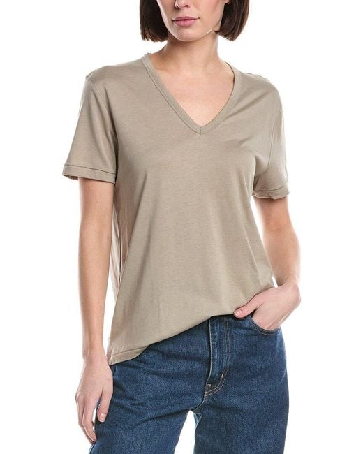 Majestic Filatures Gray Semi-Relaxed T-Shirt