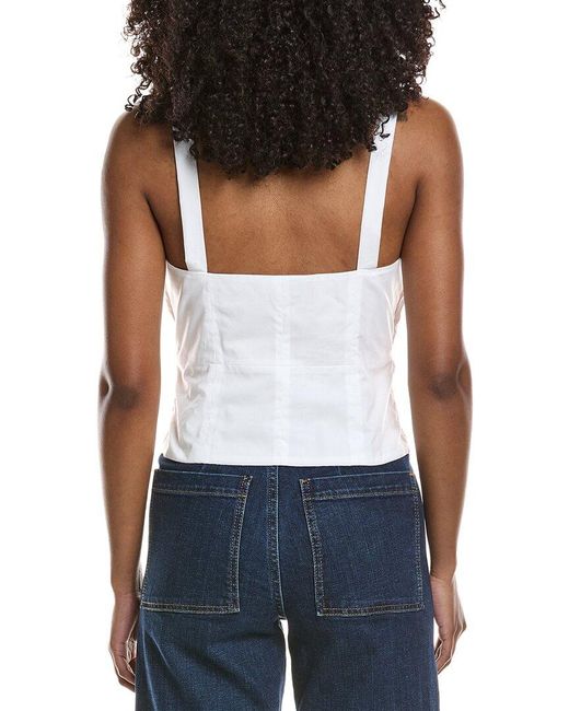 Toccin Blue Dana Tie Front Top