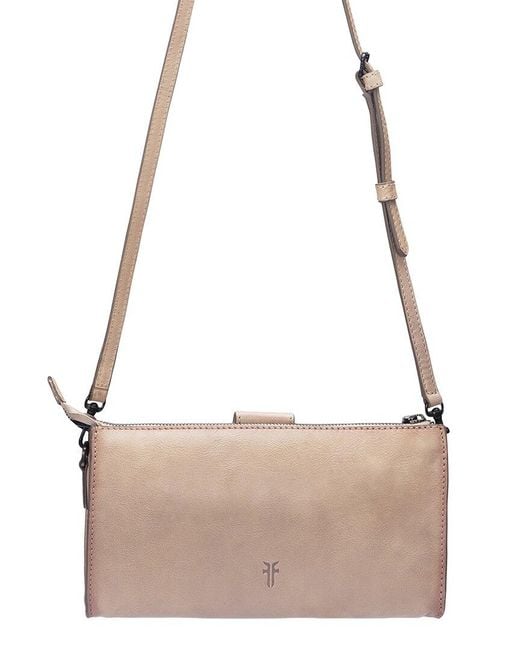 Frye Natural Alex Leather Clutch