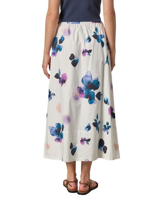 Lilla P Blue A-Line Maxi Skirt