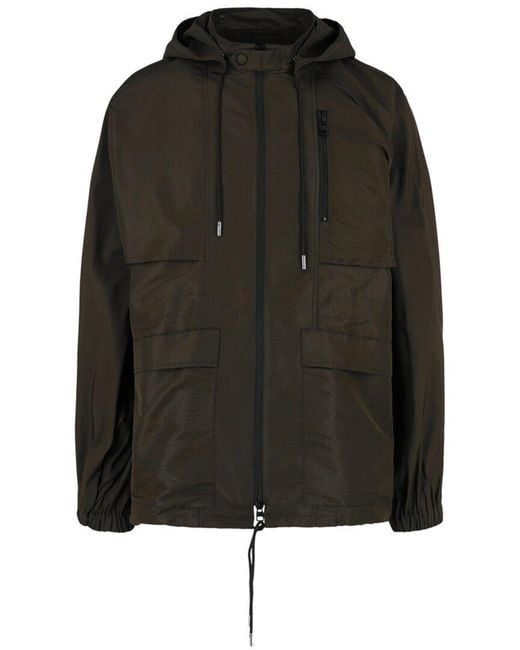 McQueen Black Kimono Sleeve Windbreaker for men