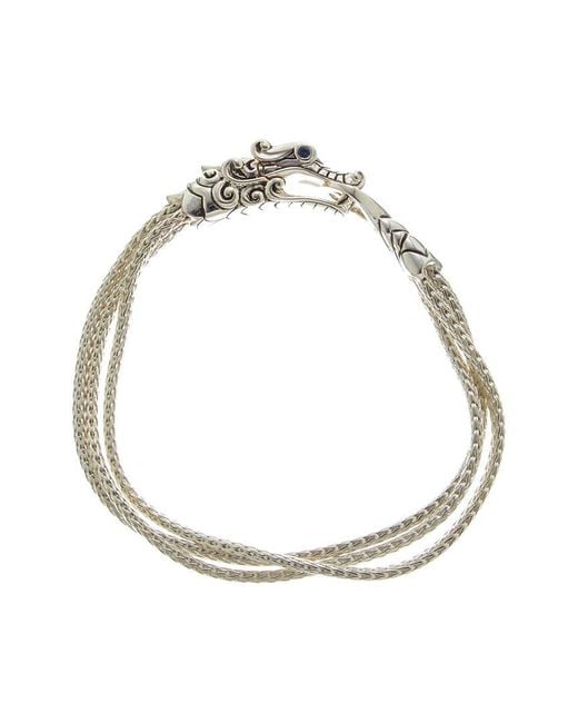 John Hardy Metallic Naga Sapphire Eyes Multi Row Bracelet