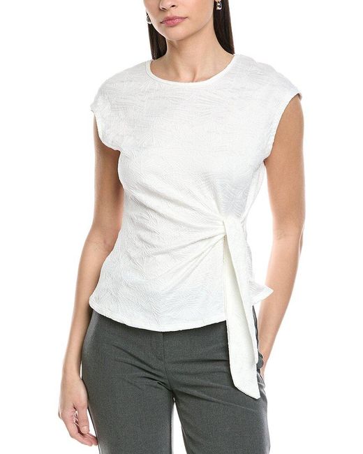 Vince Camuto White Drop Shoulder Tank