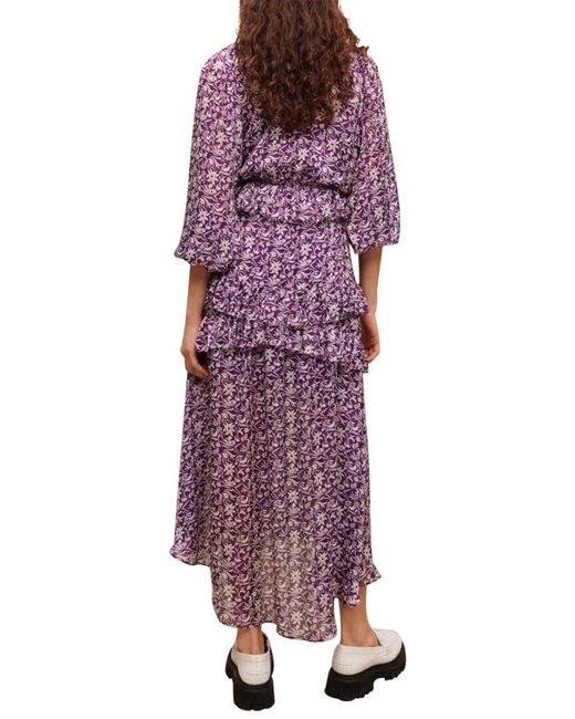 Maje Purple Ronirique Maxi Dress