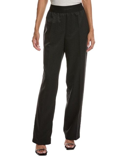 Helmut Lang Black Wool-Blend Car Trouser