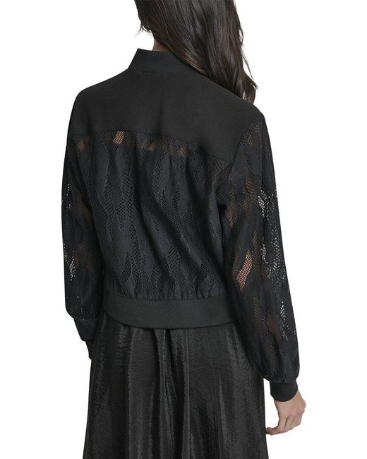 DKNY Black Abstract Lace Jacket