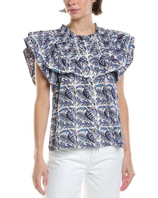 Ro's Garden Blue Denver Top