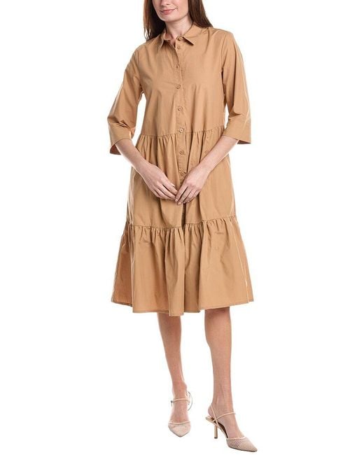 Masai Natural Solid Midi Dress