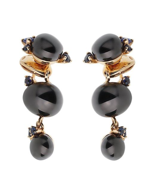 Pomellato Metallic 18K 0.40 Ct. Tw. Sapphire Drop Earrings (Authentic Pre-Loved)