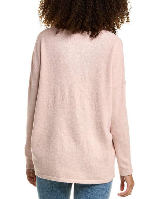 Joan Vass Pink Dropped-shoulder Sweater