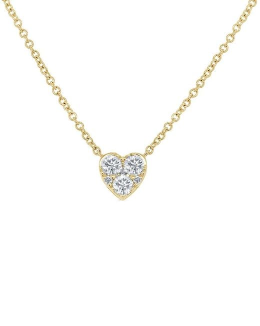 Sabrina Designs Metallic 14k 0.38 Ct. Tw. Diamond Heart Pendant