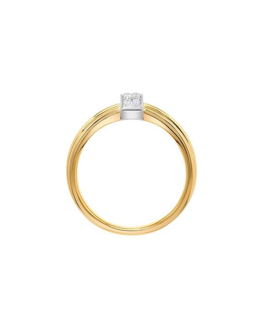 H.J. Namdar White 14K Two-Tone 0.07 Ct. Tw. Diamond Stackable Ring