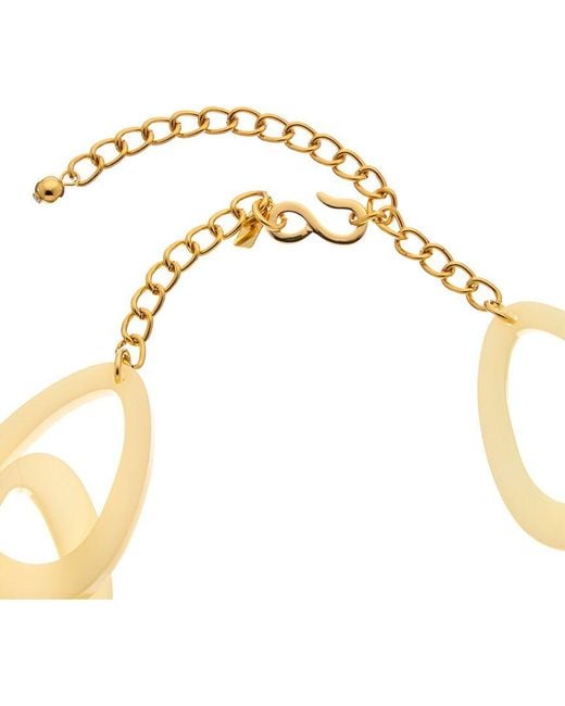 Kenneth Jay Lane Metallic Plated Resin Link Necklace