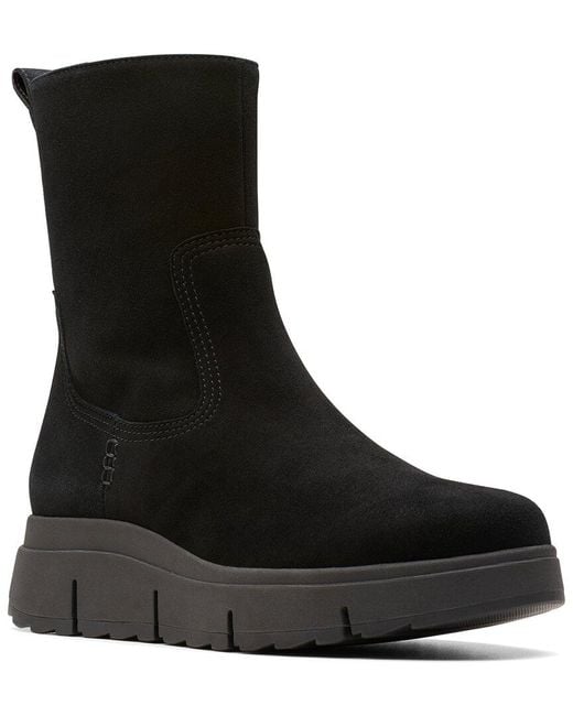 Clarks Black Loriini May Suede Bootie