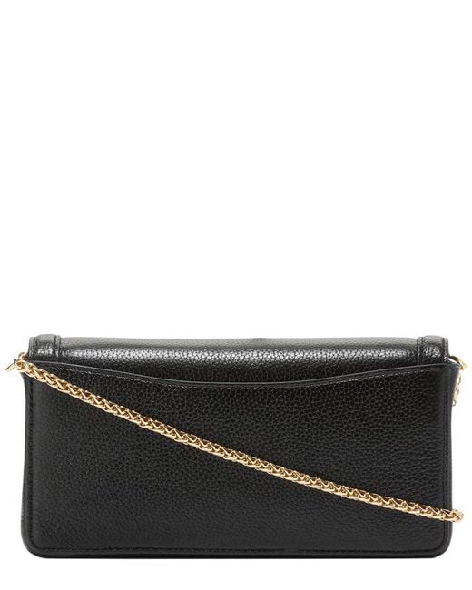 Cole Haan Black Daniella Leather Wallet On Chain