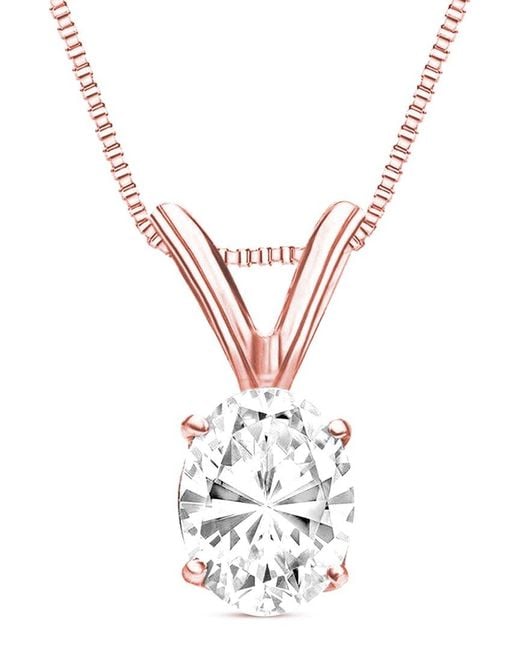 Amairah White 14K 2.00 Ct. Tw. Lab-Grown Diamond Solitaire Pendant Necklace