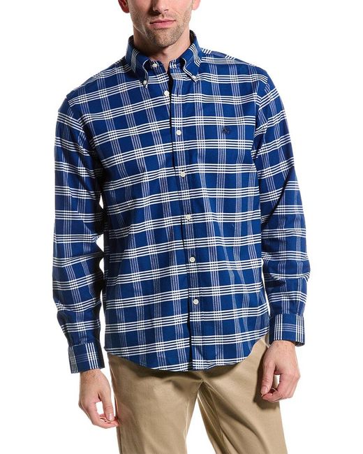 Brooks Brothers Blue Regular Fit Oxford Shirt for men