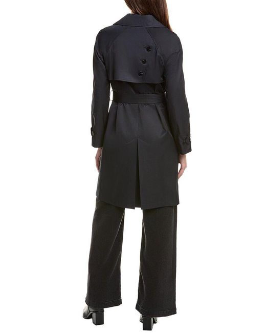 Via Spiga Black Belted Trench Coat
