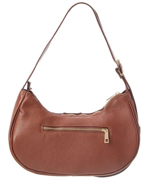 Persaman New York Brown Imogen16 Leather Crossbody