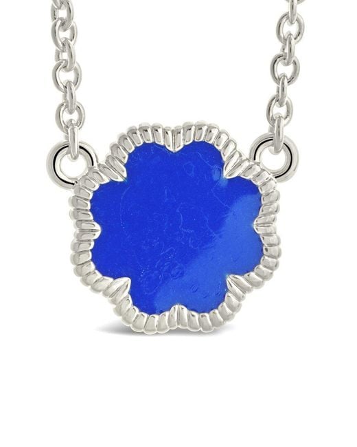 Sterling Forever Multicolor Rose Petal Pendant Necklace