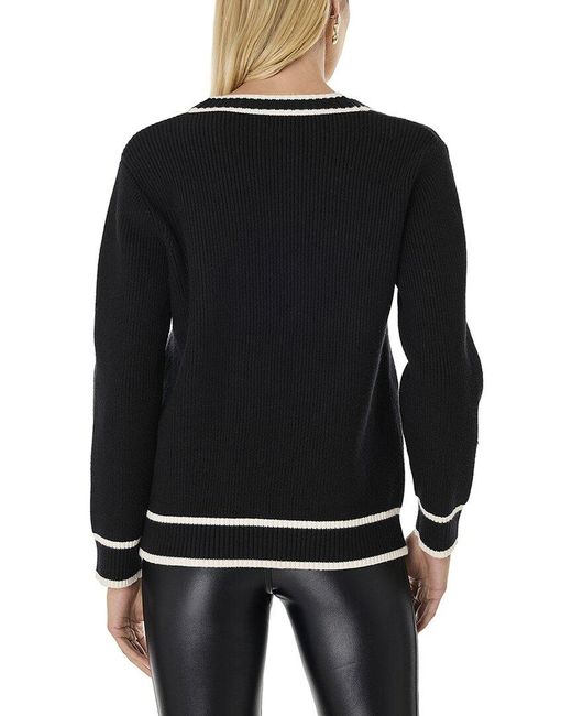 The Noli Shop Black Devin Rose Contrast Cardigan