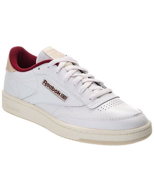 Reebok White Club C 85 Leather Sneaker for men