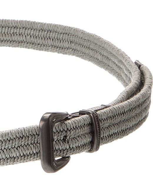 Brunello Cucinelli White Woven Belt