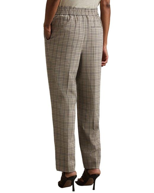 Reiss Multicolor Karina Check Pull On Taper Trouser