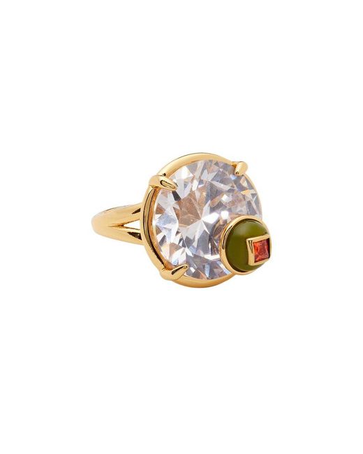 Kate Spade Metallic Cz Shaken Or Stirred Cocktail Ring