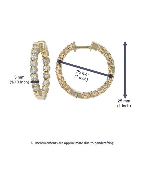 Amairah Metallic 14K 2.00 Ct. Tw. Lab-Grown Diamond Hoops