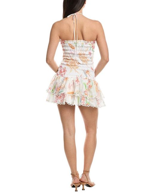 Charo Ruiz White Cusia Mini Dress