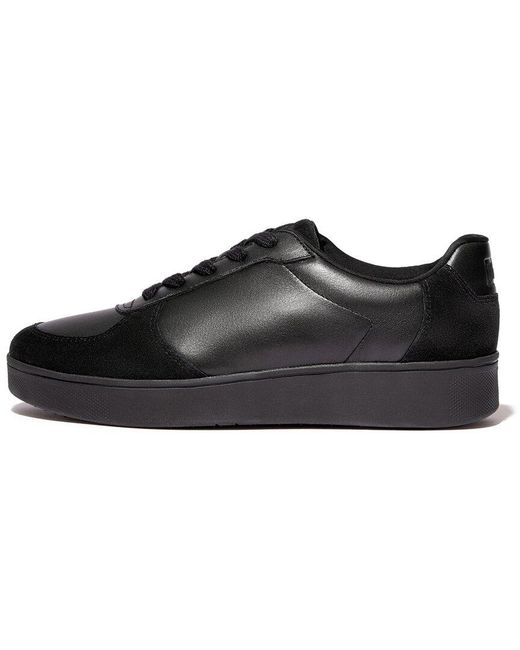 Fitflop Black Rally Leather & Suede Sneaker