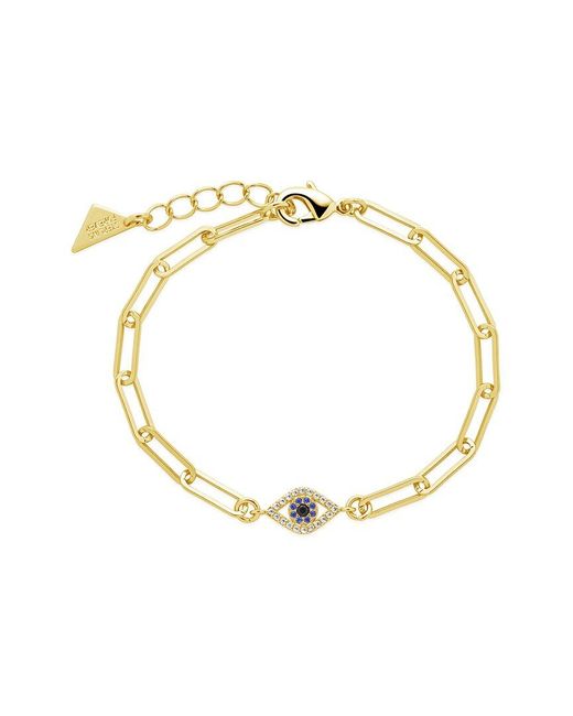 Sterling Forever Metallic Cz Carli Evil Eye Bracelet