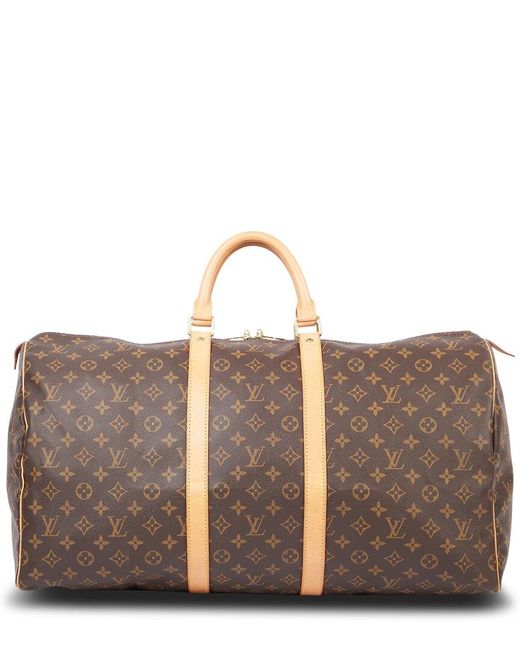 Louis Vuitton Brown Monogram Canvas Keepall 55 (Authentic Pre-Owned)