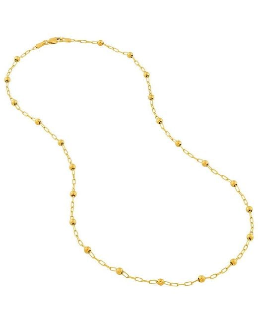 HAWLEY ST Metallic 14K Bead Necklace