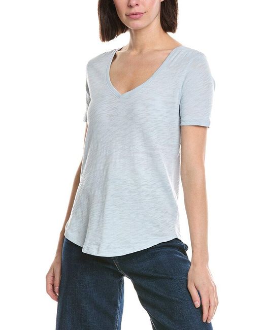 ATM Blue V-Neck T-Shirt