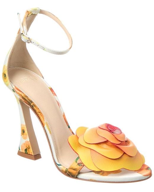 Alexandre Birman Metallic Dahlia 100 Satin Sandal