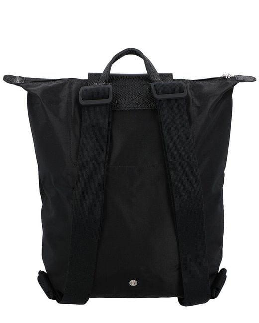 Longchamp Black Le Pliage One Medium Backpack