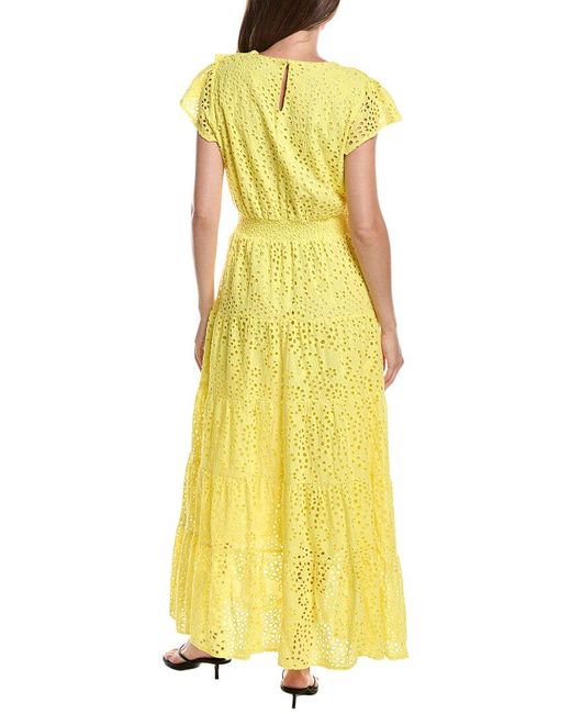 LAYERED WITH LOVE Yellow Embellished Maxi Dress