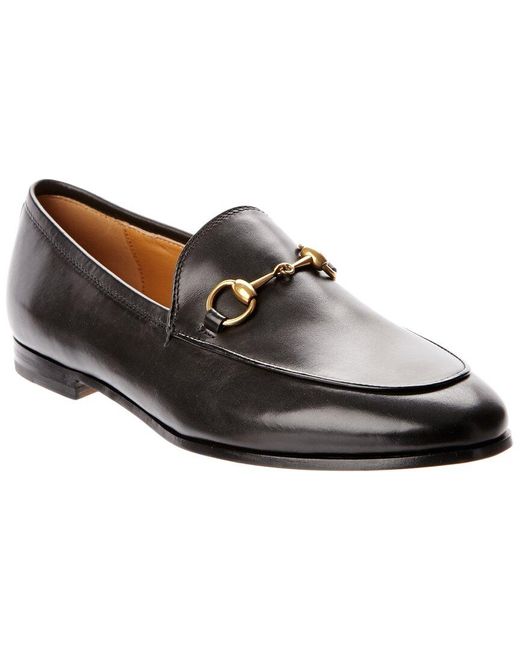 Gucci Jordaan Leather Loafer in Black | Lyst