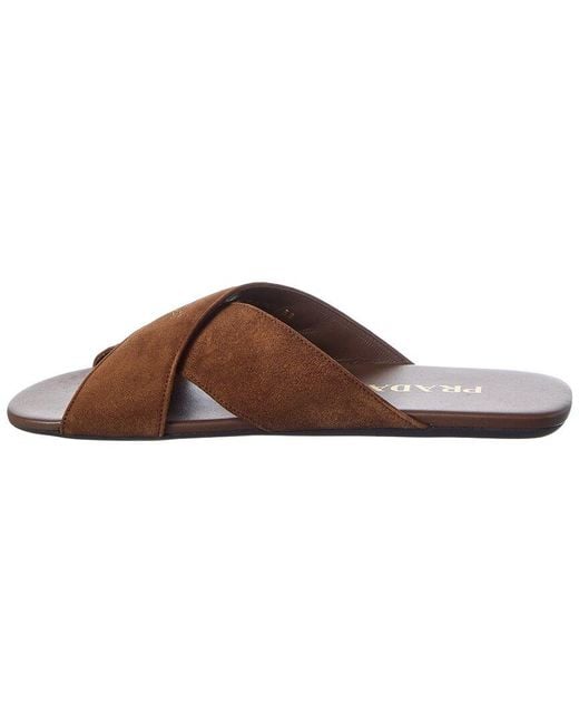 Prada Brown Suede Sandal