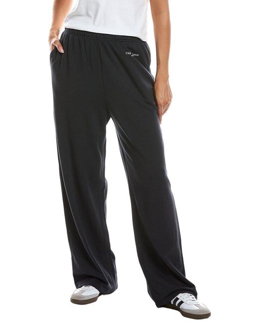 Rag & Bone Black Terry Wideleg Sweatpant