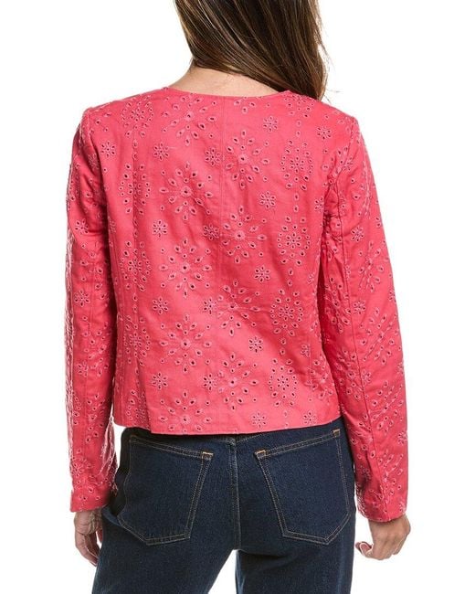 Cece Red Broderie Jacket